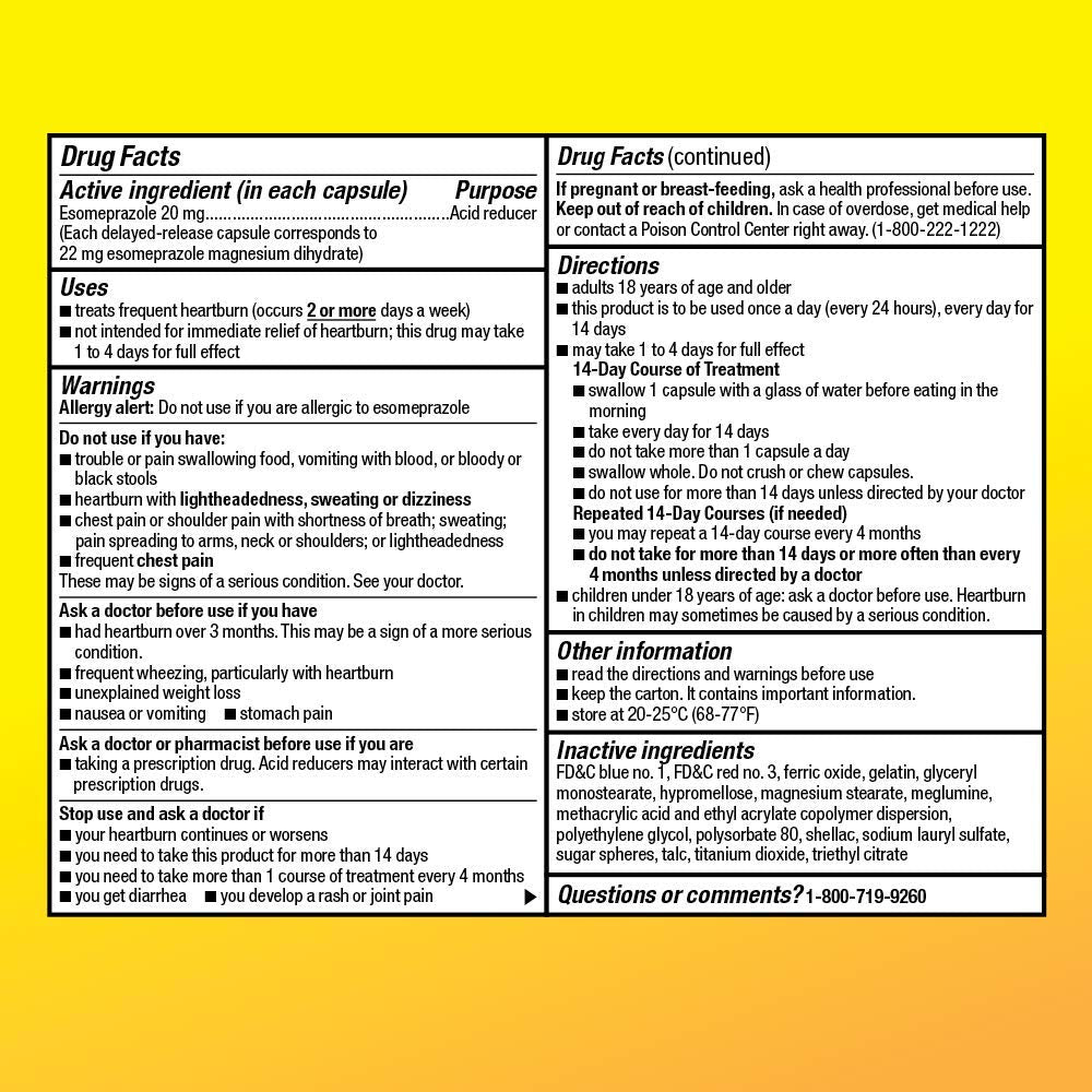 Amazon Basic Care Esomeprazole Magnesium Delayed Release Capsules, 20 mg, Acid Reducer, 42 Count Amazon Basic Care Au supplements