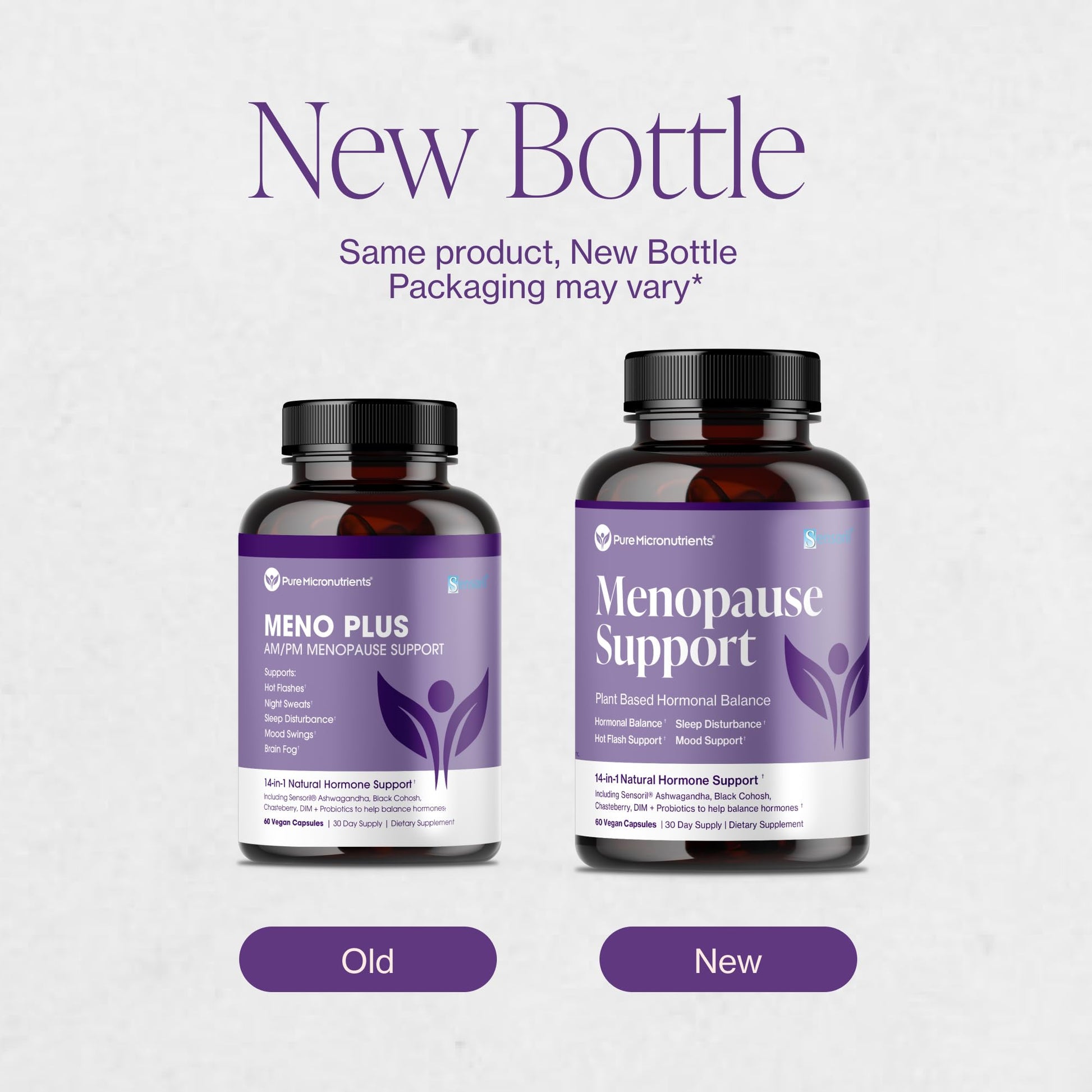 Menopause Supplements for Women - Natural Hormone Balance - Hot Flashes, Night Sweats, Sleep & Mood Support. with Sensoril® Ashwagandha, DIM, Chaste Berry & Black Cohosh Root - 60 Count Pure Micronutrients Au supplements