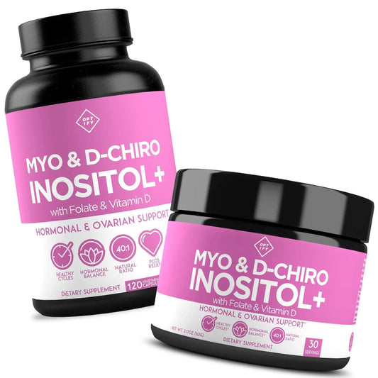 Premium Inositol Supplement Bundle - Myo-Inositol and D-Chiro Inositol Plus Folate OptifyAU supplements