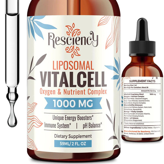 13-in-1 Liquid Oxygen Boost & Nutrient Supplement, Liposomal Optimized-Delivery Blend with Trace Minerals, Amino Acids, CoQ10, B Vitamins & Fulvic Acid, Daily Wellness Liquid Oxygen Drops, 2 fl oz ResciencyAU supplements