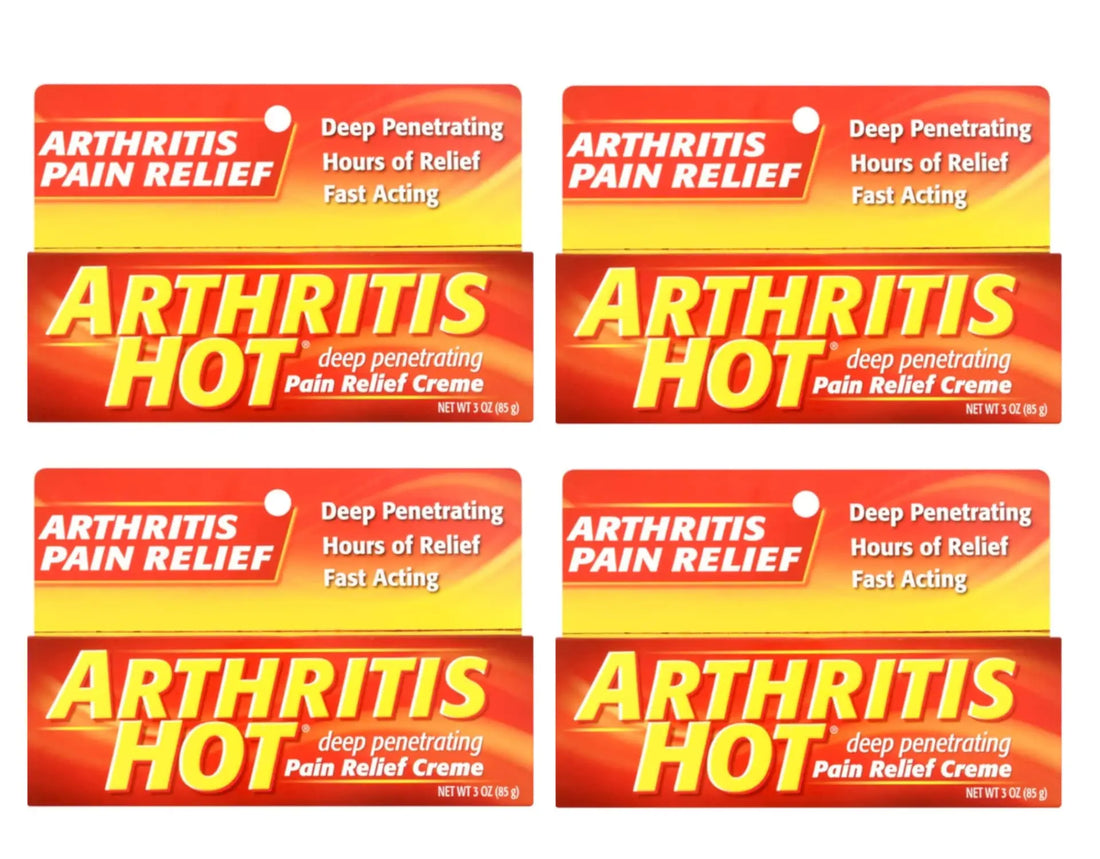 Arthritis Hot Pain Relief Creme 3 oz (Pack of 4) Arthritis Hot uk supplements