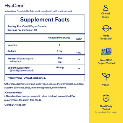Ritual Hyaluronic Acid Skin Supplement - With Hyabest® and Ceratiq® - HyaCera Clinically Proven to Reduce Wrinkles, Fine Lines & Improve Skin Smoothness RitualUS supplements