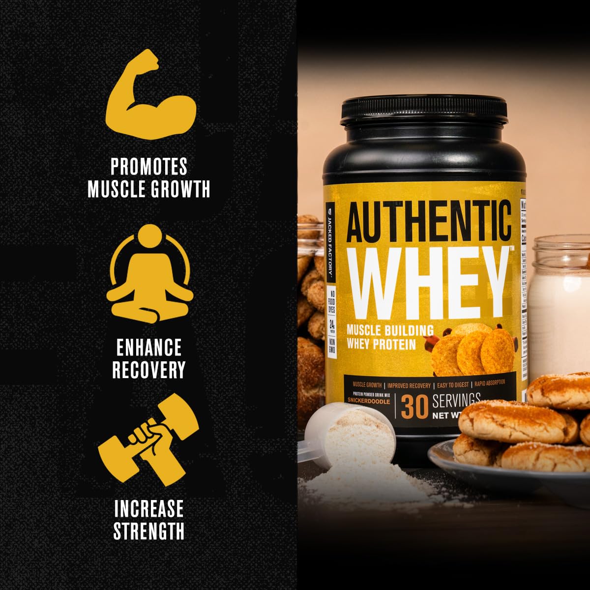 Jacked Factory Authentic Whey Muscle Building Whey Protein Powder - Low Carb Jacked Factory Au supplements