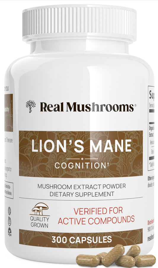 Real Mushrooms Lion’s Mane Capsules - Organic Lions Mane Mushroom Extract Real MushroomsAU supplements