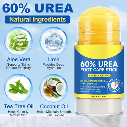 2Pack 60% Urea with 2% Salicylic Acid Urea Foot Care Stick, Foot Cream Moisturizer for Dry Cracked Feet, Knees, Elbows, Hands,Moisturizes and Hydrates the Dry Skin,Callus Remover & Skin Softener QJCWXIAOX buy supplements Au