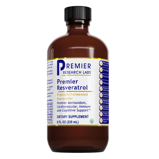 Premier Research Labs Resveratrol - Resveratrol Liquid Supplement, Trans Resveratrol, Antioxidant Support for Heart Health & Blood Flow, Aging Support, 180 mg Per Teaspoon - 8 Fl Oz Premier Research LabsAU supplements