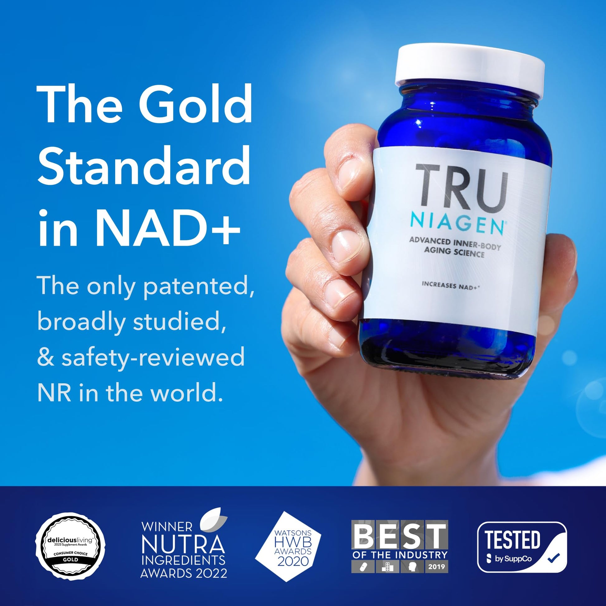 TRU NIAGEN Patented NAD Supplement for Brain Function, Anti Aging & Cell Regeneration, 300mg Niagen, 30 Servings | Supports Cellular Energy, Muscle | Nicotinamide Riboside (NR) Take 1 Daily | 1 Bottle TRU NIAGEN buy supplements Au