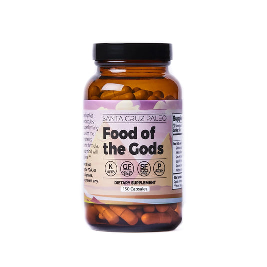 Santa Cruz Paleo, Food of the Gods Grass Fed Beef Organ Supplement for Men and Women, with Collagen, Maca Root, Colostrum, Bone Broth, Iron, Vitamin B12, Gluten Free, Keto Friendly, 30 Servings Santa Cruz PaleoAU supplements
