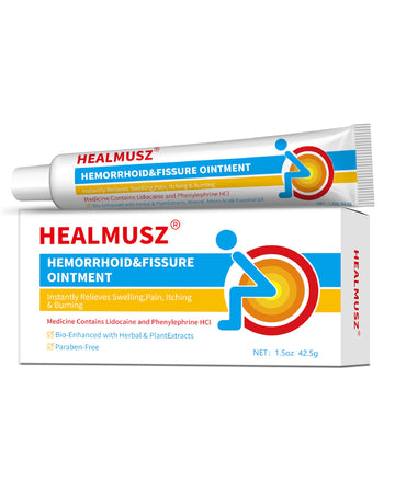HEALMUSZ Hemorrhoid Fissure Ointment– Hemorrhoid Treatment and Hemorrhoid Cream with Lidocaine and Phenylephrine HCI for Fast Acting Relief of Pain, Swelling, Discomfort, and Itching(1.5 oz) HEALMUSZ Au supplements