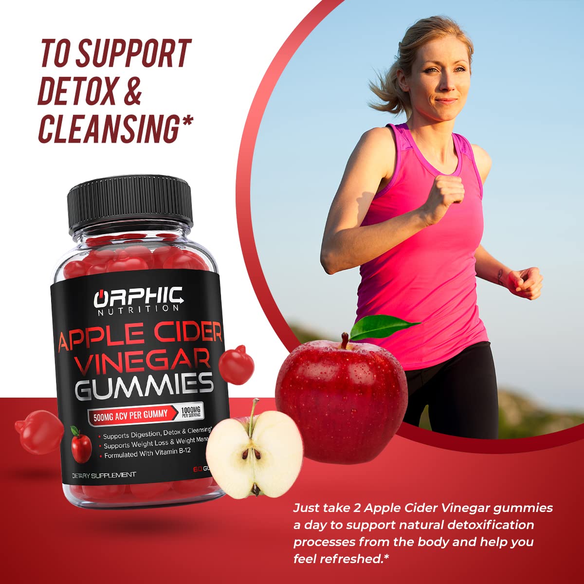 Apple Cider Vinegar Gummies - 1000mg - Formulated to Support Weight ORPHIC NUTRITION Au supplements