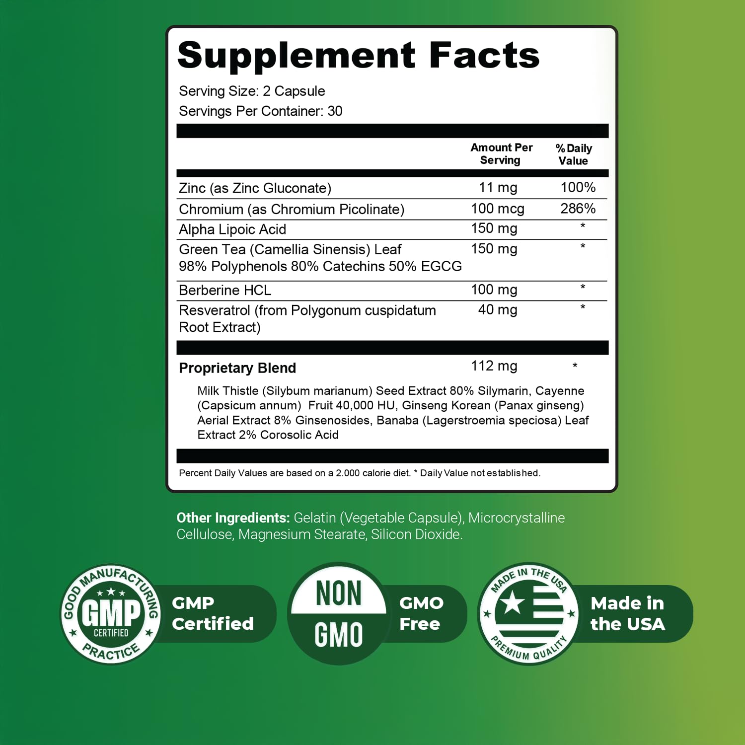 Claritox – Daily Wellness Supplement with Zinc, Chromium, Alpha Lipoic Acid, Green Tea Extract, Resveratrol & Botanical Blend – Non-GMO, Stimulant-Free Formula – 60 Caps, 30 Servings, 1 Month Supply Nature’s NutriWave Au supplements