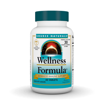 Source Naturals Wellness Formula Bio-Aligned Vitamins & Herbal Defense - Immune System Support Supplement & Immunity Booster - 45 Tablets Source Naturals Au supplements