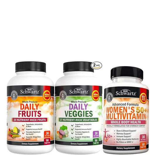 BioSchwartz Daily Fruits and Veggies Supplement for Women and Men (1 Month Supply) Plus Daily Multivitamin BioSchwartzAU supplements