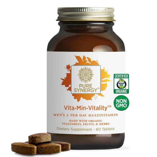 PURE SYNERGY Vita·Min·Vitality | Natural Multivitamin for Men | Men’s Daily Multivitamin Made with Organic Whole Foods | PURE SYNERGYAU supplements