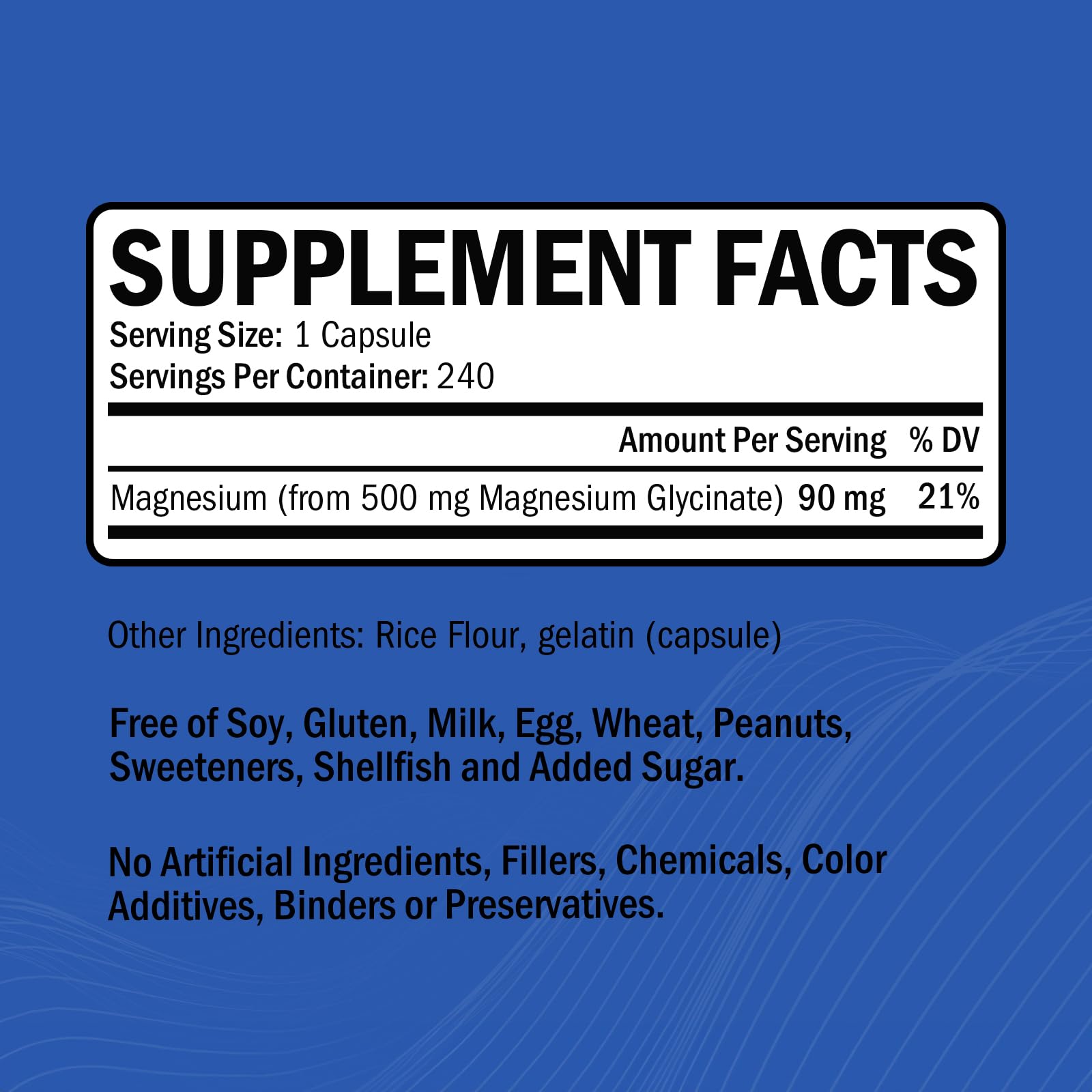 Magnesium Glycinate - High Absorption Magnesium Supplement 500mg Per Serving for Stress Relief, Sleep, Heart and Bone Health, Nerve Support - Non-GMO, Gluten-Free, Gentle on Stomach, 240 Capsules GOODBIO Au supplements