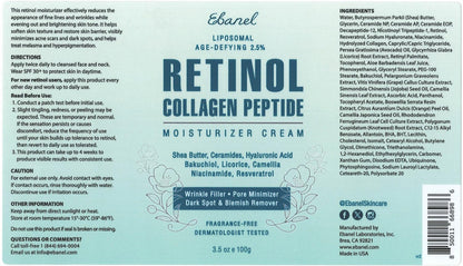 Ebanel Bundle of 10 Pack Bubble Clay Masks, and 2.5% Retinol Moisturizer Ebanel buy supplements Au