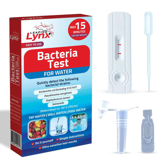 Bacteria Water Test Kit – Coliform, E. coli & Salmonella Detection for Well & Tap Water | Rapid Home Drinking Water Screening Kit with Lab-Quality Results | Leaping Lynx Leaping LynxAU supplements