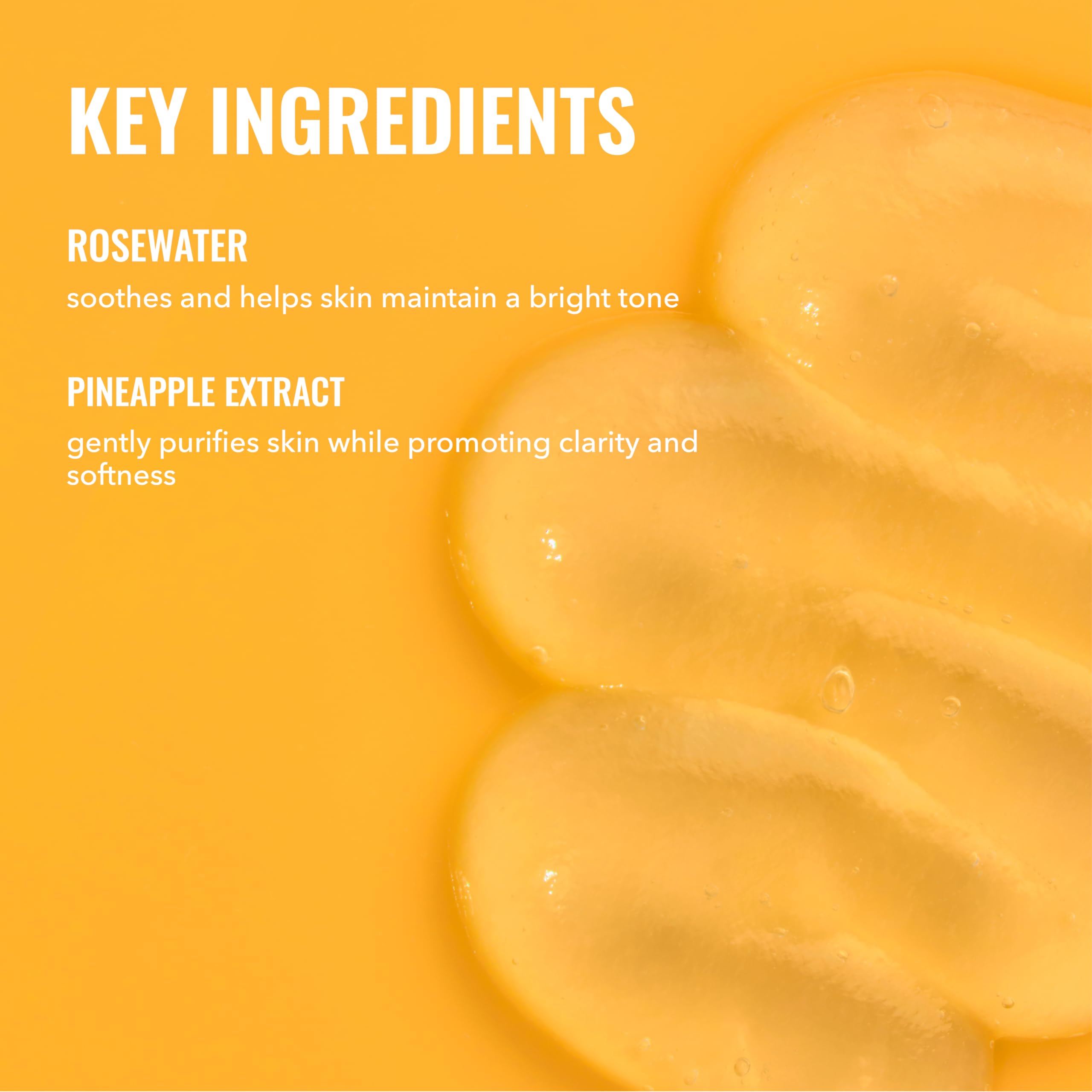Good Molecules Hydrating Facial Cleansing Gel - Face Wash with Rosewater and Pineapple Extracts to Brighten, Cleanse, and Moisturize - Facial Cleanser, Skin Care