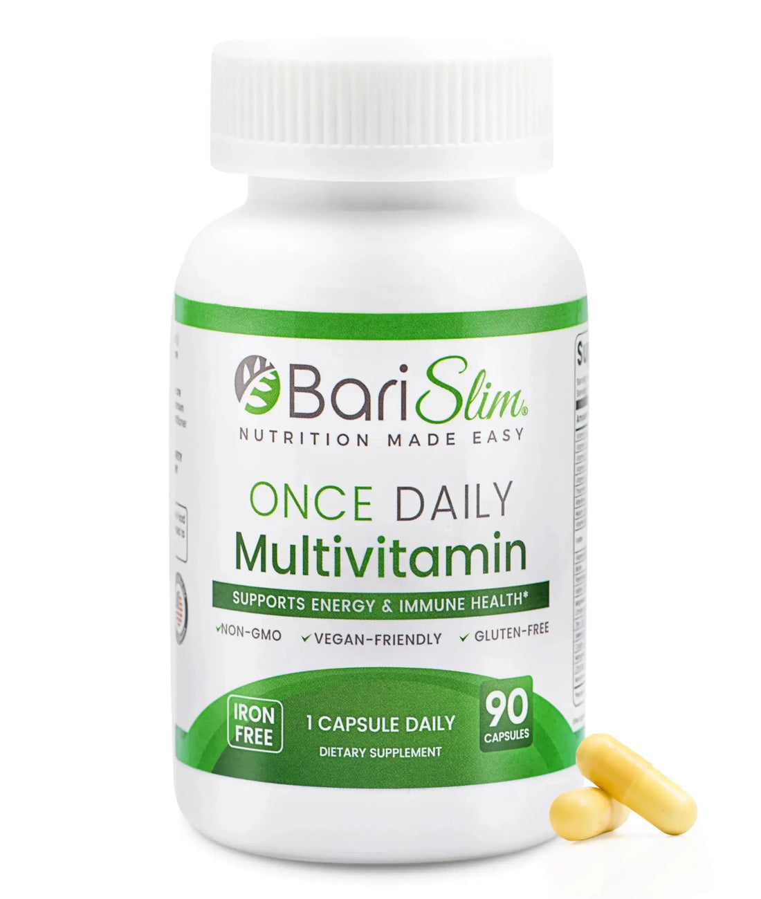 BariSlim Once Daily Bariatric Multivitamin Capsule - Iron-Free Formula - Bariatric Vitamin and Supplement for Post Surgery BariSlim AU supplements