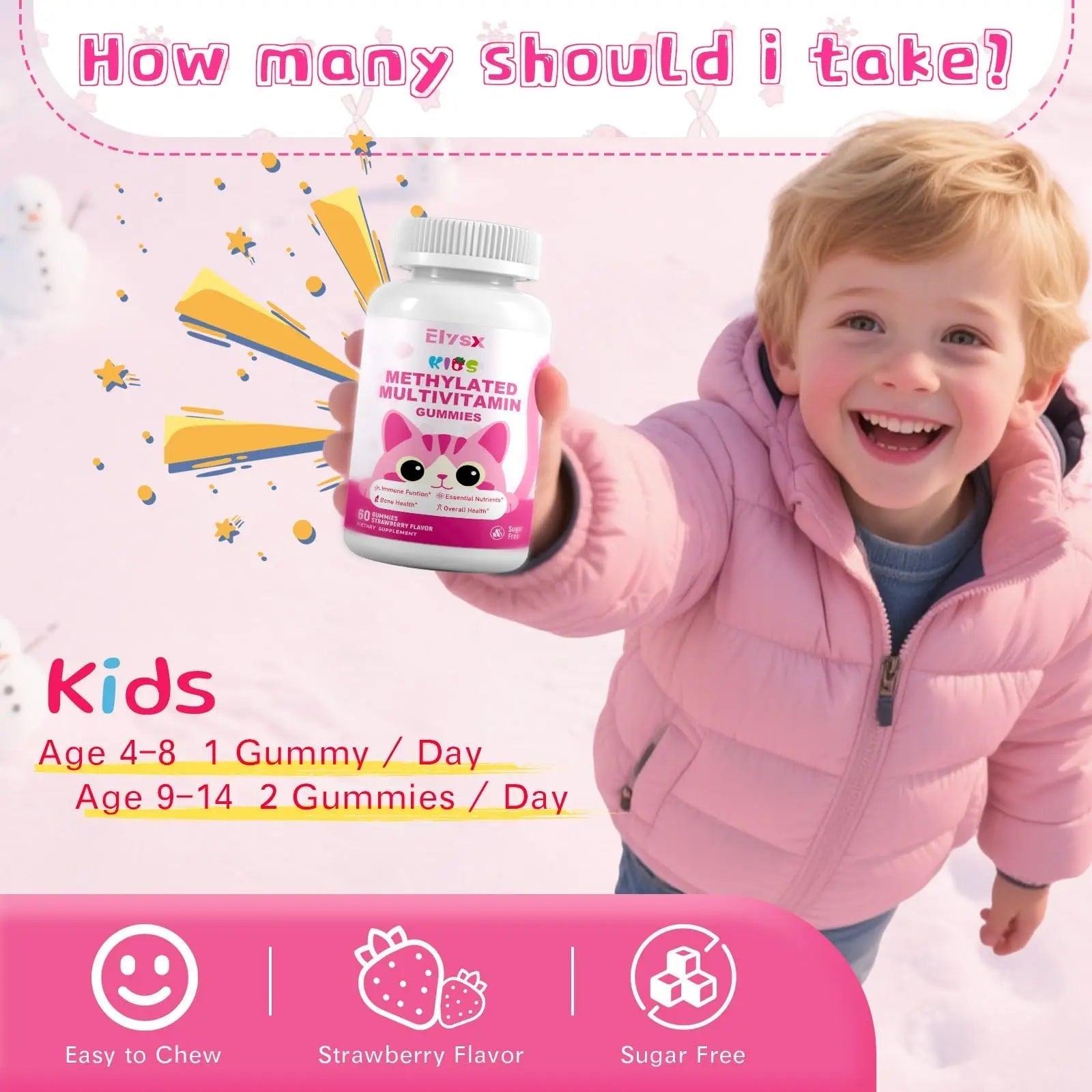 Elysx Kids Methylated Multivitamin Chewable & Liposomal Magnesium Glycinate 400mg Gummies, Immune & Brain, Muscle & Relax Elysx Au supplements