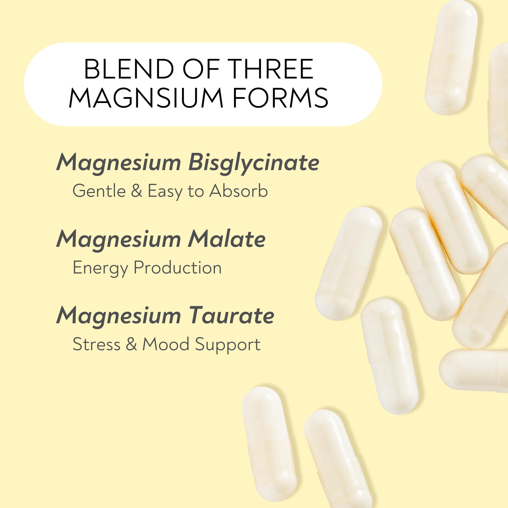 Magnesium Complex - Lifted Naturals Magnesium Supplement w/Bisglycinate, Malate, Taurate - 120 Capsules - Bioavailable Magnesium Formula for Mood, Sleep, Energy Support* Lifted Naturals Au supplements