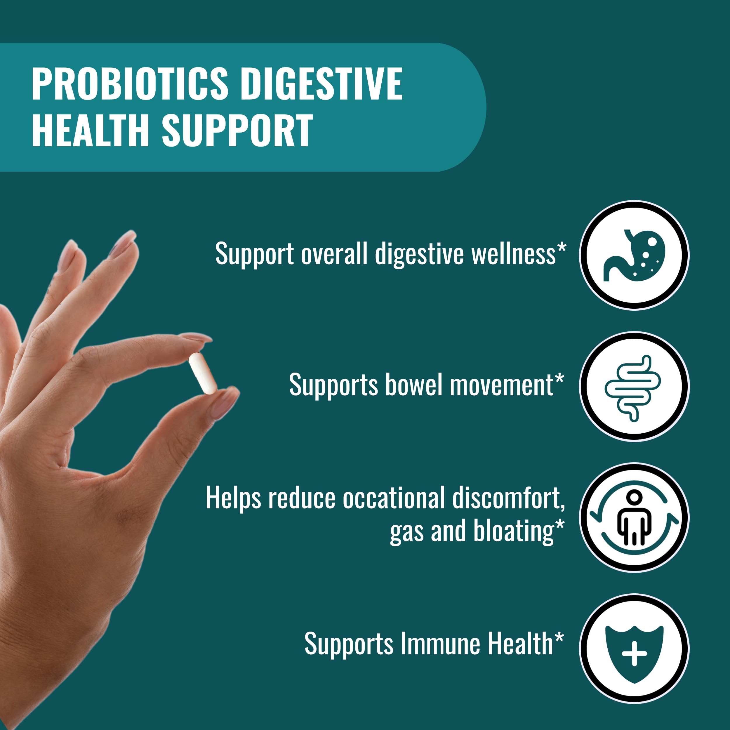 UpNourish Probiotics - 200 Billion CFUs for Men and Women, 15 Clinically Studied Strains, Prebiotics & Enzymes - 60 Vegan Capsules UpNourish Au supplements