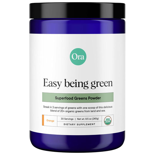 Ora Organic Greens Powder - Vegan, Gluten-Free, Organic Super Greens Drink for Energy and Detox | Antioxidants & Adaptogenic Herbs | 20+ Superfood Greens Blend - Citrus Flavor, 30 Servings Ora OrganicUS supplements