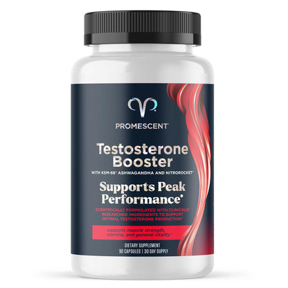 Promescent Testosterone Booster for Men Supplement w/Tongkat Ali (LongJack), KSM-66 Ashwagandha, Goat Weed, Fenugreek & Tribulus Terrestris, Supports Natural Energy, Stamina & Strength, 90 Capsules PromescentUS supplements