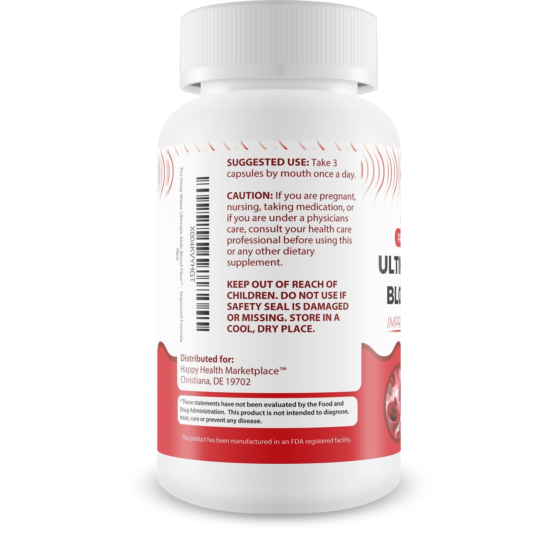 Pro Deep Water Ultimate Male Blood Flow - Improved Formula - Our Best Improved Blood Flow Supplement for Men - Advanced Blood Flow Support for Men - Our Best Circulation Supplement Alpha Boost Pills Happy Health Marketplace Au supplements