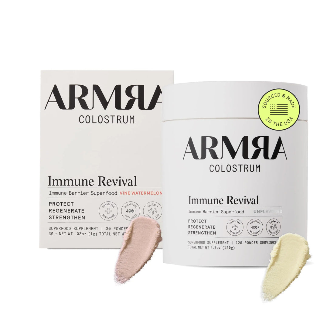 ARMRA Colostrum™ Premium Powder, Grass Fed, Gut Health Bloating Immunity Skin & Hair, Contains 400+ Bioactive Nutrients, Keto, Gluten & Fat Free (Vine Watermelon, Unflavored Bundle | 150 Servings) ARMRA Au supplements