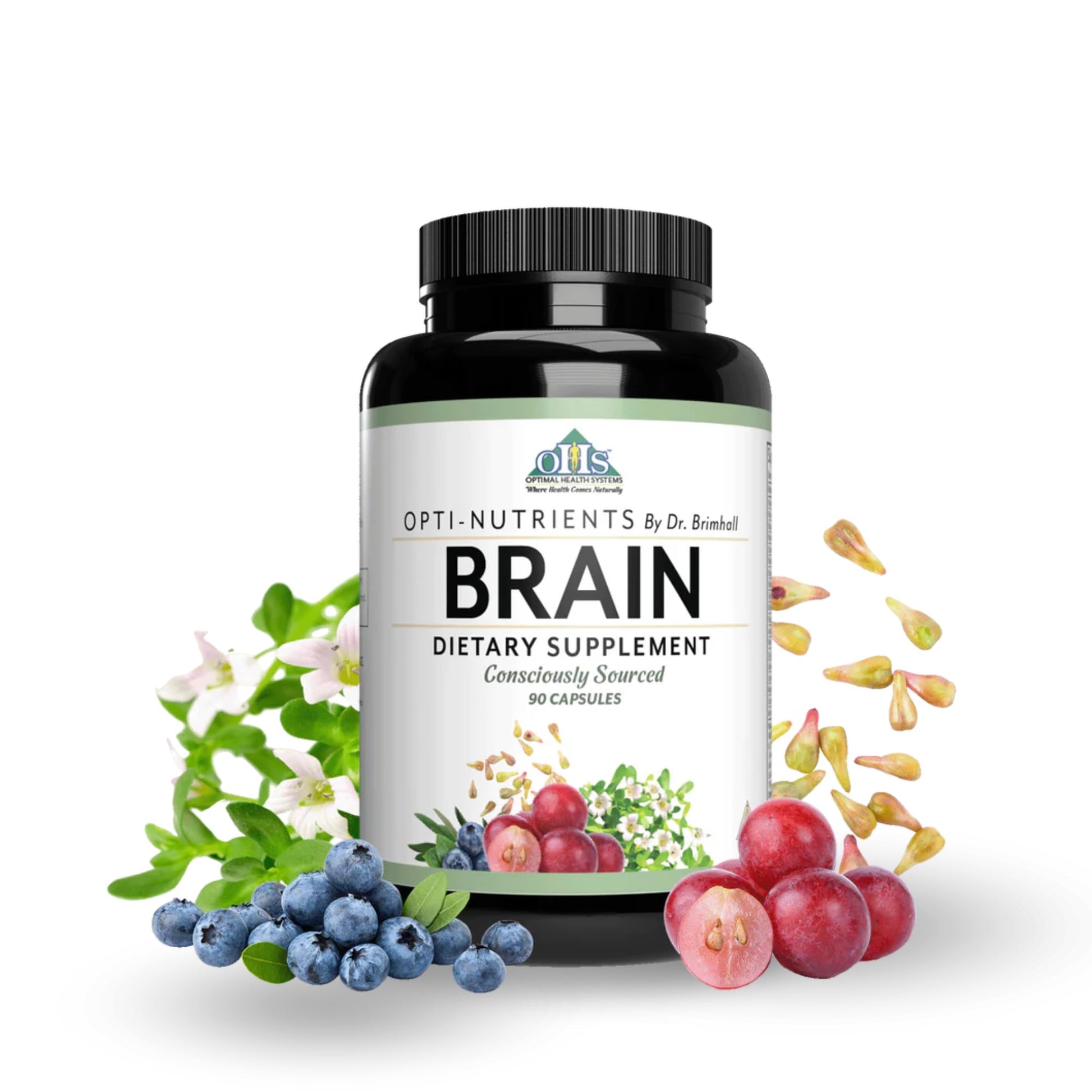 Optimal Health Systems Brain | Most Comprehensive Nootropic + Enzyme Delivery | 700 mg Scientific Neuroenhancment Blend | Boost Mood, Memory & Focus | 90 Capsules Optimal Health Systems Au supplements