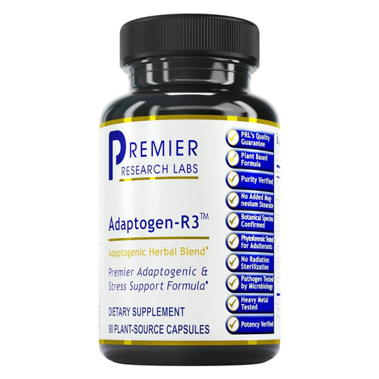 Premier Research Labs Adaptogen-R3 Supplement - Rhodiola Rosea Supplement with Maca Root, Adaptogen Complex for Stress, Heart & Metabolic Health - 90 Vegetarian Capsules Premier Research LabsAU supplements