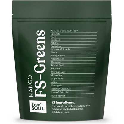 FS-Greens | 21 Advanced Greens, Superfoods, and Adaptogens Including KSM-66 Free SoulAU supplements