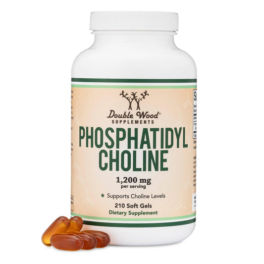 Phosphatidylcholine 1,200mg – 210 Softgels – Enhanced Version of Sunflower and Soy Lecithin (Choline Supplements) - Non-GMO and Gluten Free Double Wood SupplementsAU supplements
