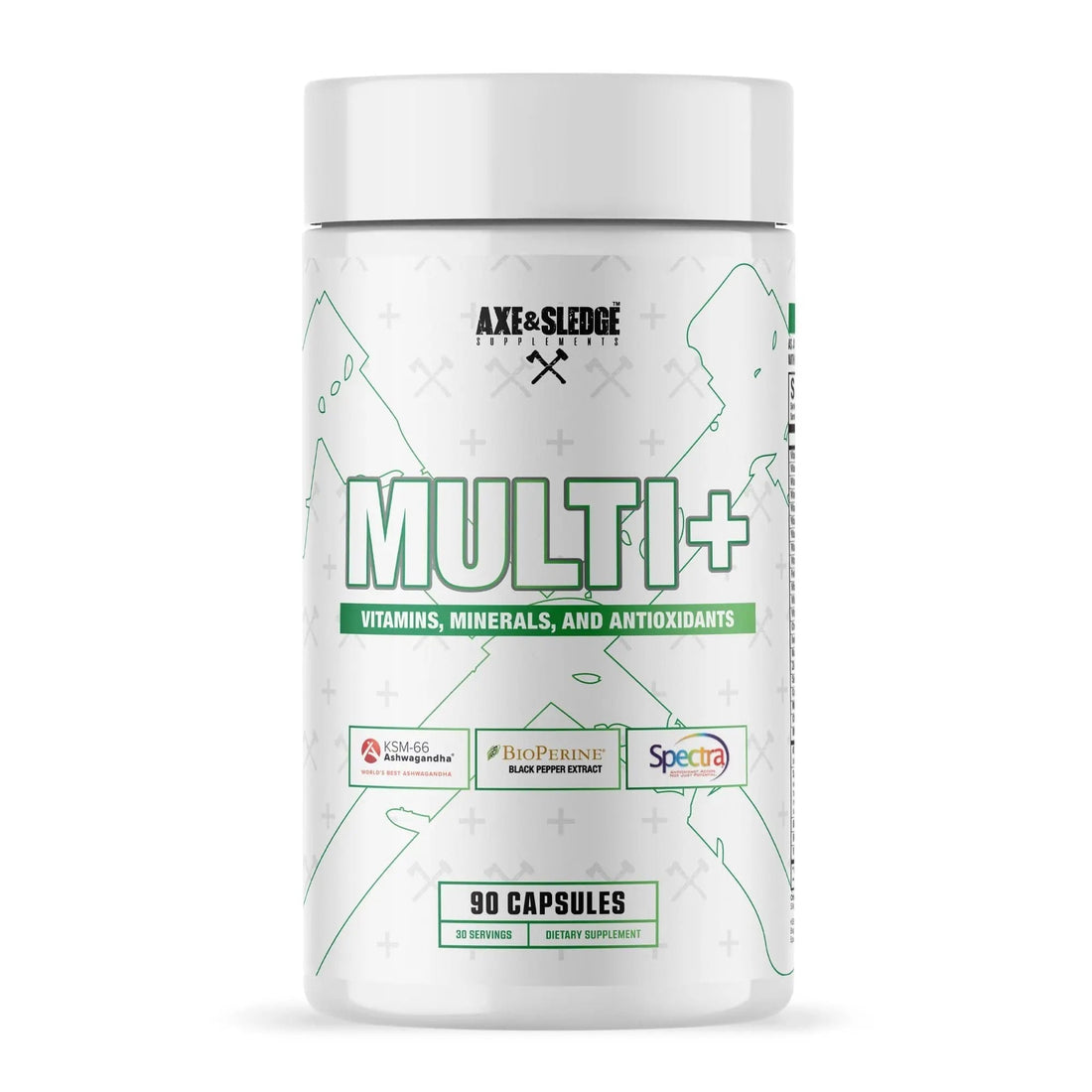 Axe & Sledge Multi Plus Multivitamin | 24 Bioavailable Vitamins & Minerals, Ashwagandha | Multivitamin for Women and Men Axe & Sledge uk supplements