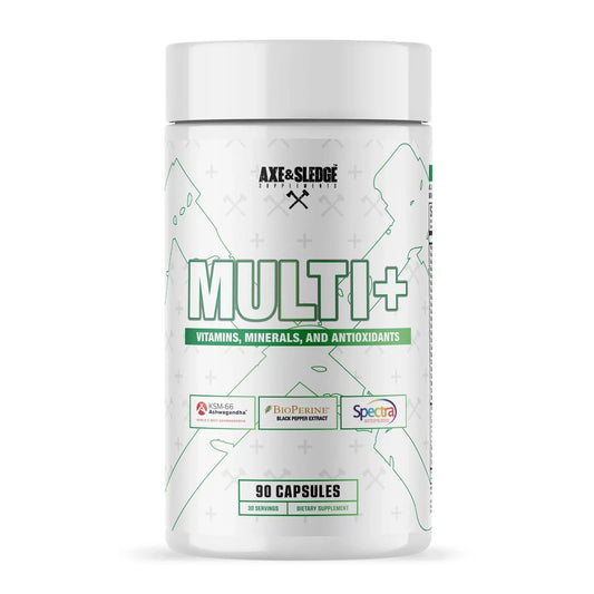Axe & Sledge Multi Plus Multivitamin | 24 Bioavailable Vitamins & Minerals, Ashwagandha | Multivitamin for Women and Men Axe & SledgeAU supplements