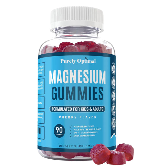 Premium Magnesium Gummies Kids & Adults - Magnesium Citrate for Digestion Support Purely OptimalAU supplements