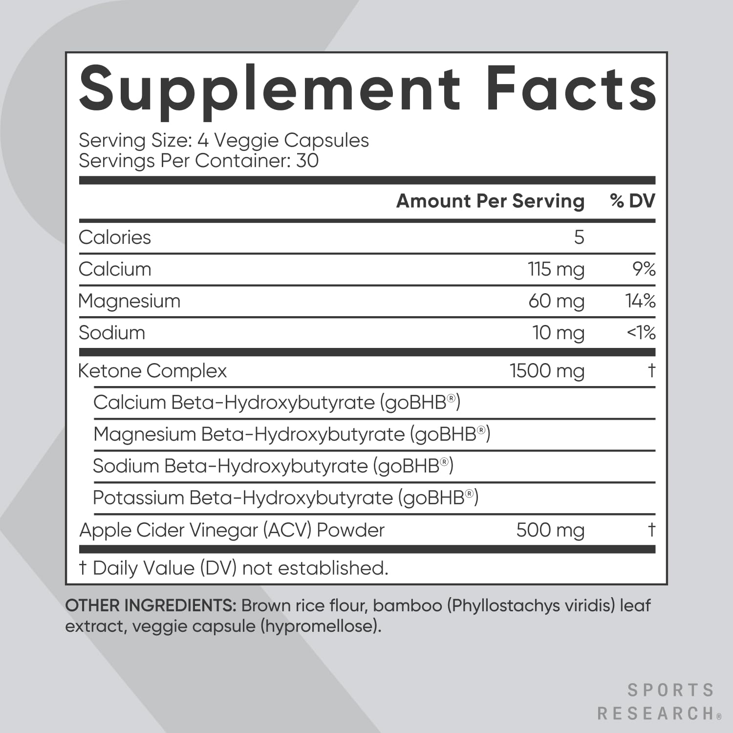 Sports Research® Keto ACV Capsules - Diet Kit System with 500mg of Apple Cider Vinegar Sports Research Au supplements