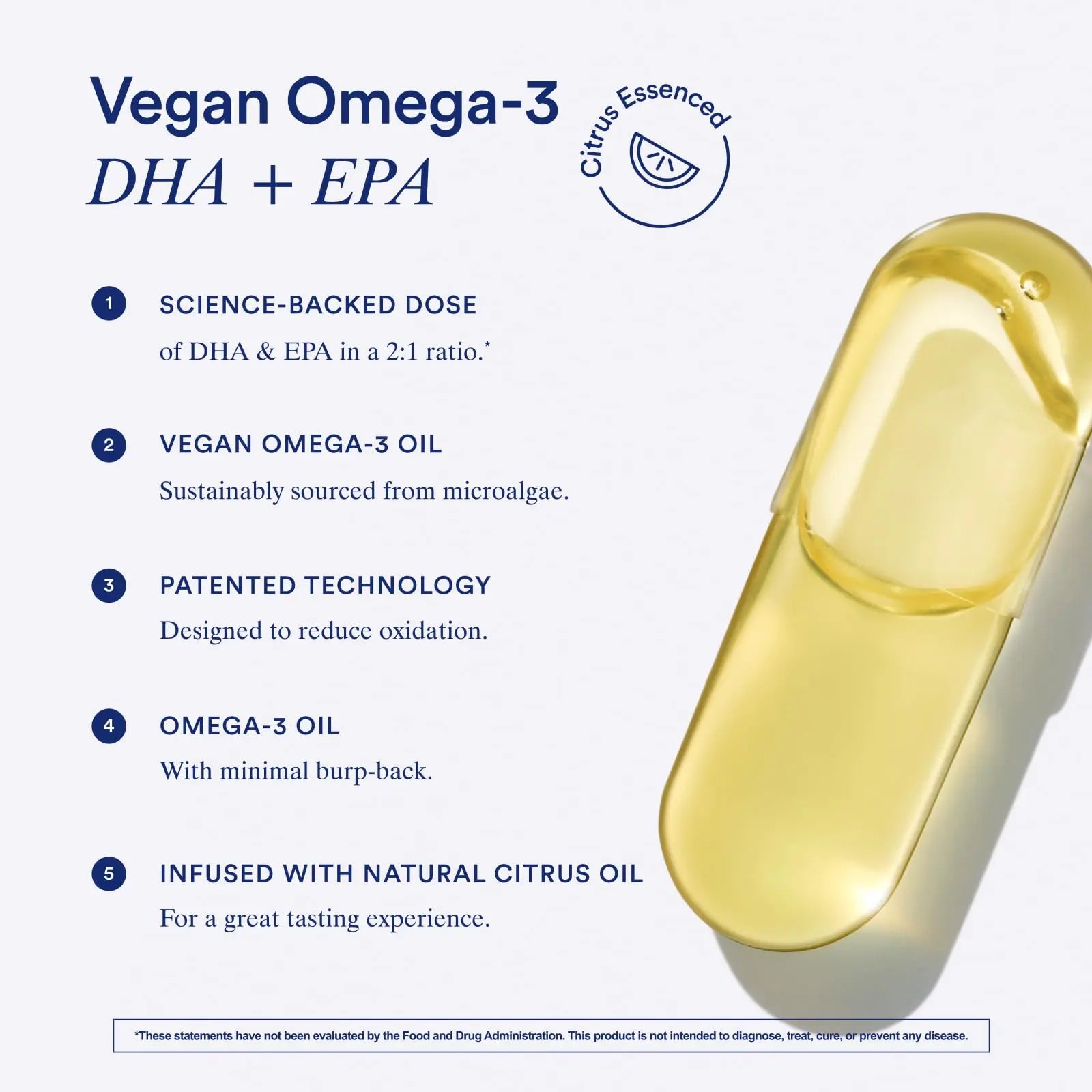 Ritual Omega 3 - Vegan - Science-Backed Dose of DHA & EPA Fatty Acids in 2:1 Ratio, Bioavailable, Brain and Heart Health Support, Minimal Burp-Back, Sustainably Sourced Microalgae, 30 Day Supply Ritual Au supplements