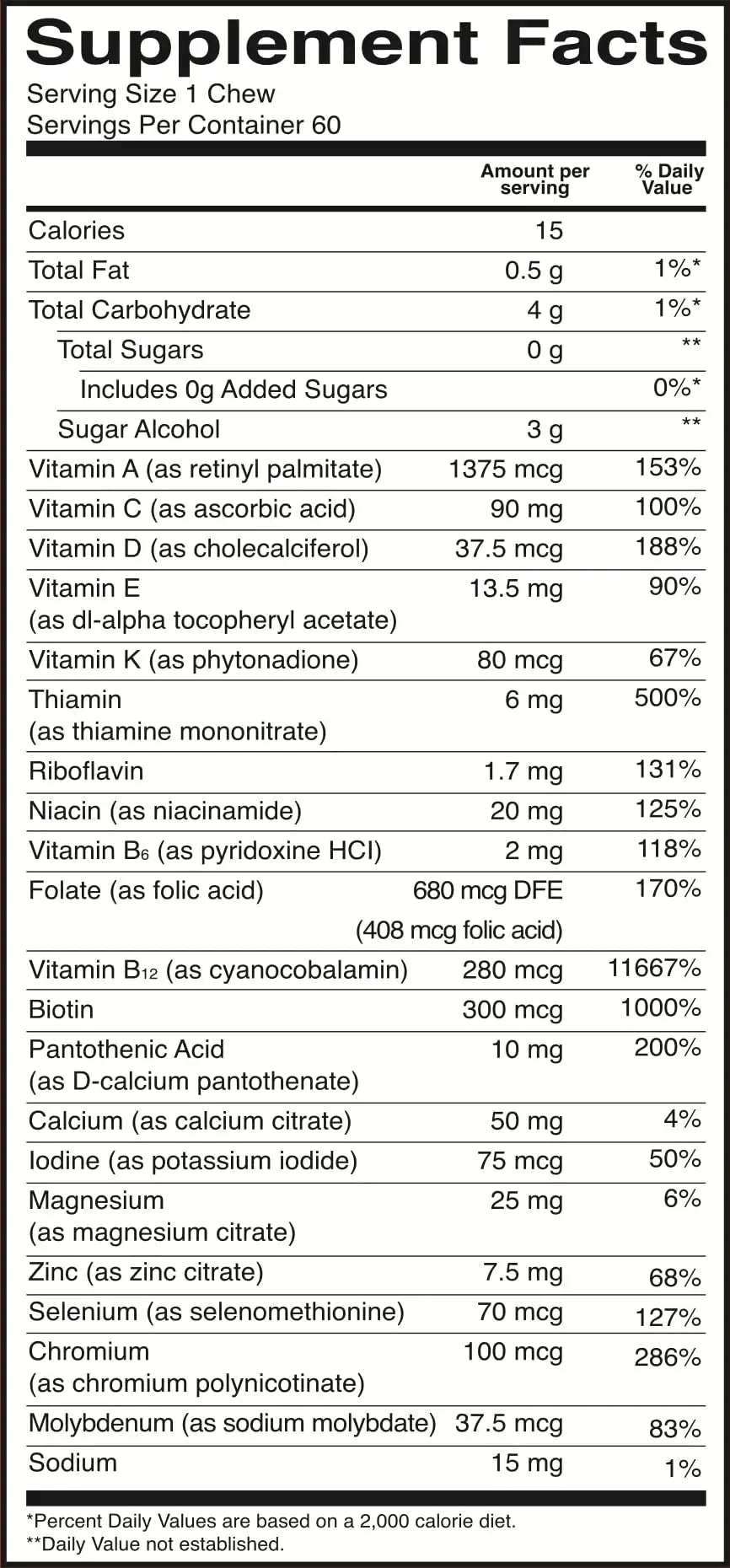 BariatricPal Iron-Free Multivitamin Soft Chew - Fruit Punch (60 Count) BariatricPal uk supplements
