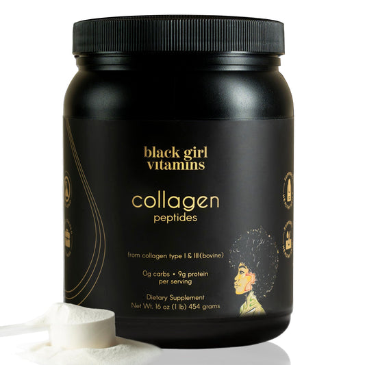 Black Girl Vitamins | Collagen Peptides Powder - Collagen for Skin, Hair & Nails - Unflavored Hydrolyzed Collagen Powder, Dairy-Free Black Girl VitaminsUS supplements