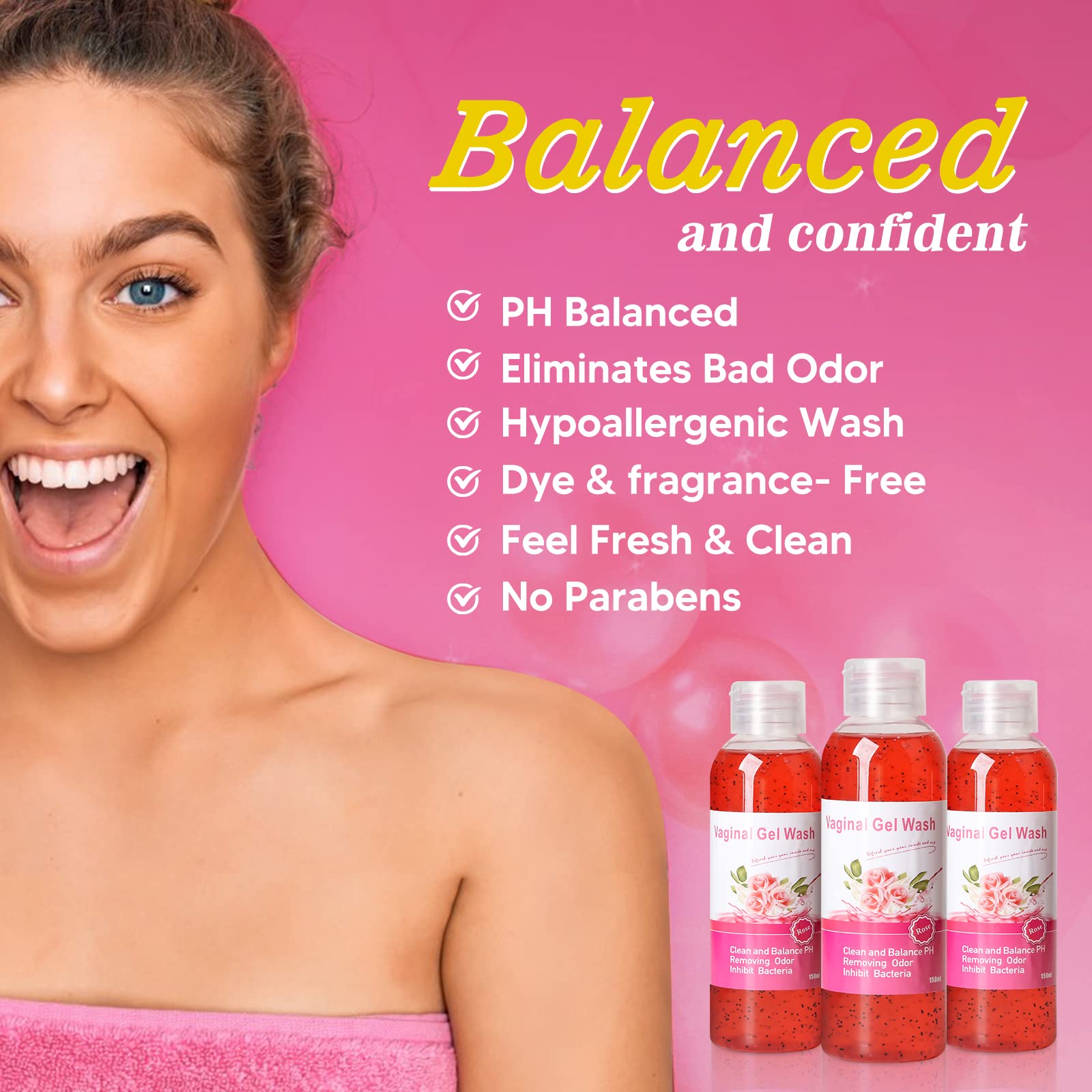 Feminine Wash & Yoni Oil & Yoni Soap Set for Women, Yoni Wash for Vaginal Ph Balance Remove Odor BASSI Au supplements