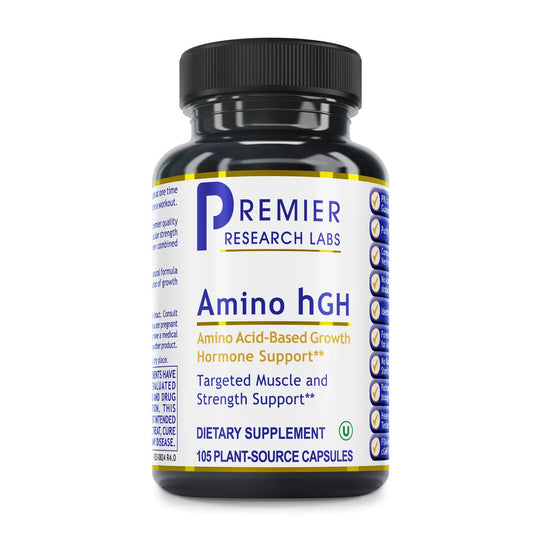 Premier Research Labs Amino HGH - HGH Supplements for Men, HGH Supplements for Women, Amino Acids, L-Arginine, L-Lysine, HGH Enhancer, Support Human Growth Hormone and Muscle Growth - 105 Capsules Premier Research LabsAU supplements