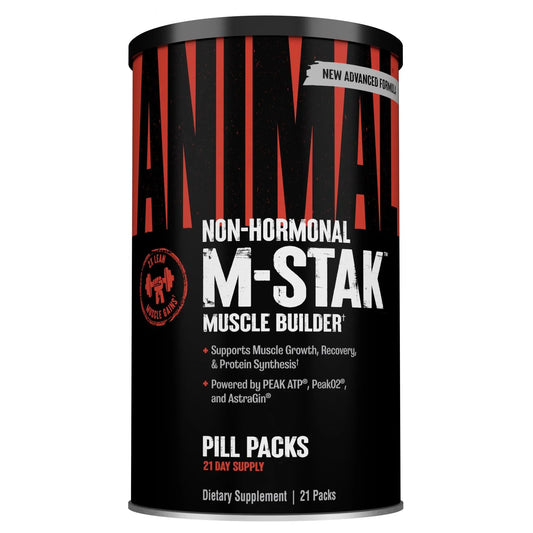 Animal M-Stak - Muscle Builder and Anabolic Mass Gainer Supplement for Bodybuilding - Lean Muscle Growth, Amino Complex and Pre Workout Energy, 21 Packs AnimalAU supplements