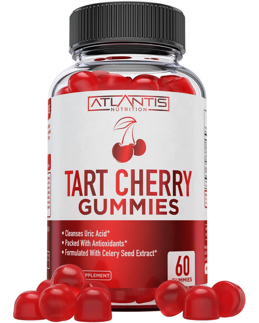 Atlantis Nutrition Tart Cherry Gummies with Celery Seed Extract - Advanced Uric Acid Cleanse for Immediate Relief | Joint Relief & Recovery Atlantis NutritionUS supplements
