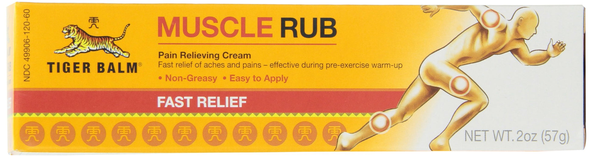 Tiger Muscle Rub Topical Analgesic Cream 2 Ounces (57 g) (Pack of 4) Tiger Balm Au supplements