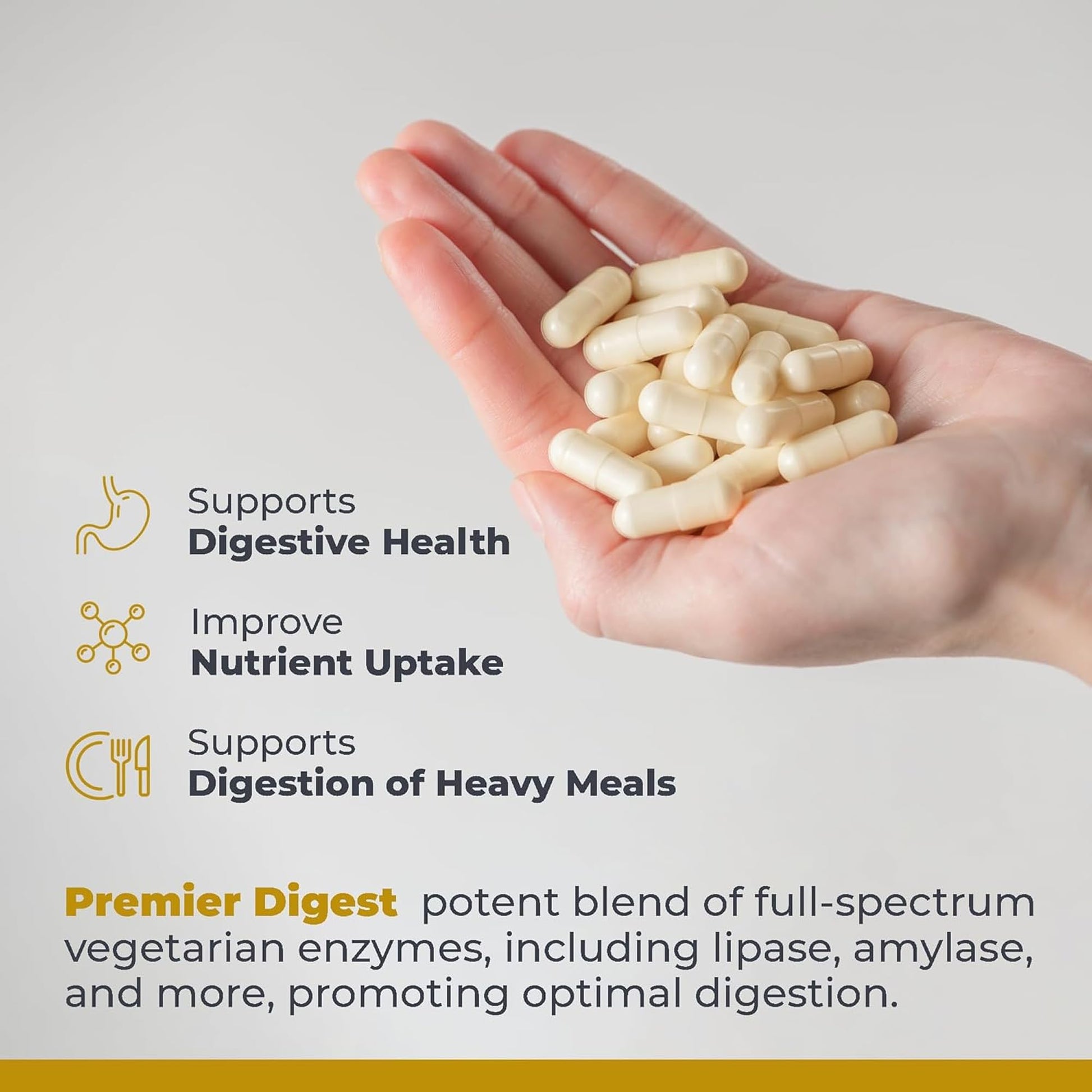 Premier Research Labs Active Digestive Enzymes with Probiotic and Prebiotics - Promotes Full-Spectrum Digestive Support - with Amylase, Protease & Lipase, 60 Plant-Sourced Capsules Premier Research Labs Au supplements