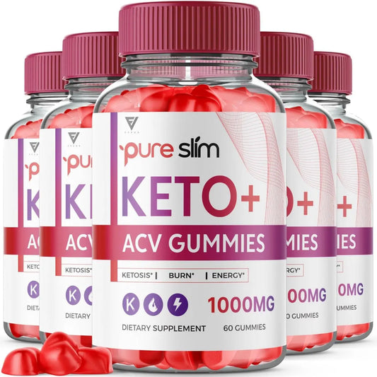 (5 Pack) Pure Slim Keto ACV Gummies, Pure Slim Keto ACV Gummies Advanced Weight Loss FyvusUS supplements