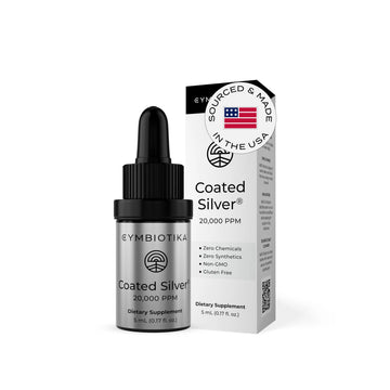 CYMBIOTIKA Colloidal Silver Liquid Supplement with Coated Silver, 20,000 PPM Mineral Concentrate, Immune Support Supplement for Adults, Easy to Use, 5 ml CYMBIOTIKA Au supplements