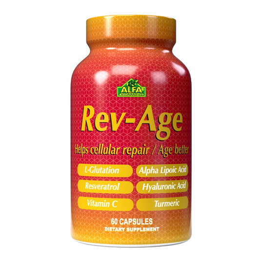 ALFA VITAMINS Rev-Age Cellular Repair Supplement for Anti-Aging & Immune System Support - 60 Capsules ALFA VITAMINSAu supplements